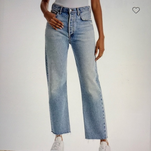 Agolde 90s Pinch Waist Straight Leg Organic Cotton Jeans 24 - Picture 2 of 13